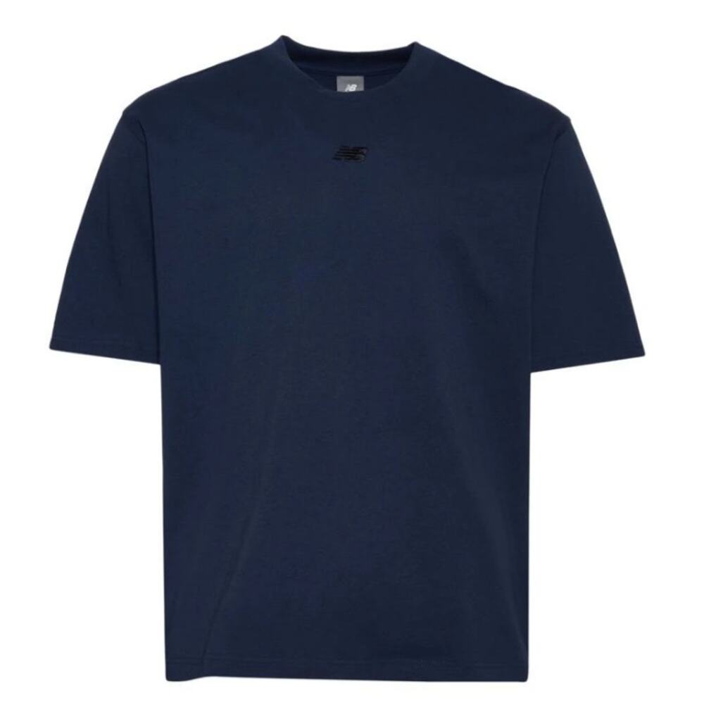 New Balance Men's Navy Oversized Center Chest Emblem Tonal Tee Size L
